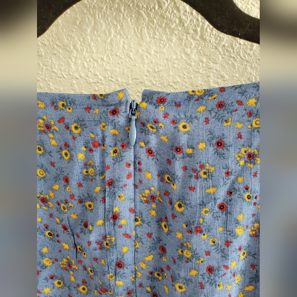 Madewell Button Dress PANSY FLORAL blue viscose Caliso Floral Size 6 $128 - Picture 14 of 16